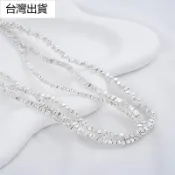 【桃園出貨】碎銀子黑膽石鍍銀色切角珠方珠三角隔片異形石頭隔珠diy串珠材料