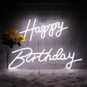客製化 霓虹燈 生日快樂霓虹燈 燈牌 happybirthday字母燈牌 氛圍燈ledmarryme求婚