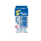 【日本大王】elleair 家庭清潔除菌酒精濕紙巾_桶裝補充包80抽(蘆薈配方)
