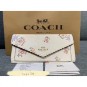 ✨美國代購✨特賣 COACH 69842 新款女士印花信封式長夾 長款錢包 薄款