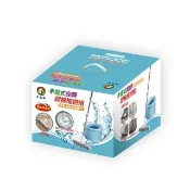 【鵝頭牌】免手洗手壓式旋轉膠棉拖把組 附2膠棉頭(HS-9100)