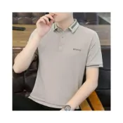 (店+)POLO衫男翻領上衣輕薄透氣冰絲涼感衣吸濕排汗短袖速乾衣大尺碼工作冰絲健身登山休閒服排汗衣寬鬆彈力男裝衣服高爾夫運動上衣