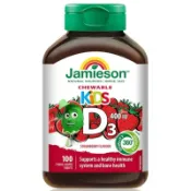 💥現貨特價免運💥 兒童維生素D3 400IU 草莓 健美生Jamieson 100粒/365粒