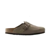 Birkenstock Boston Taupe 波士頓 勃肯 麂皮 拖鞋 寬楦 灰褐色 0560771 [台灣現貨]
