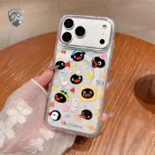 可愛吐司企鵝magsafe磁吸透明殼iPhone17 15 14 13 12 11防摔手機殼16promax