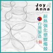 JoyAnna👍【買95個送5個】3.7公分耐熱強化塑膠燭殼【1個】台灣製造⊙透明圓形燭座⊙內徑3.7公分⊙全店電子發票