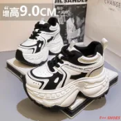 實拍免運👍增高老爹鞋 厚底老爹鞋 恨天高鞋 運動休閒鞋 今年老爹鞋男鞋2026新款夏季厚底10cm內增高鬆糕小白鞋休閒