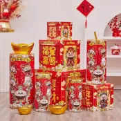 (店+)過年春節商場喜慶裝飾品 發光樹燈 紅包樹 場景佈置 家用客廳擺飾