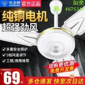 【可開發票】鉆石牌吊扇家用客廳餐廳商用56寸大風力工業五葉電風扇不銹鋼遙控