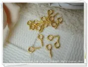 ☆荳荳龍~DIY手作黏土☆羊眼/羊眼釘/10mm/金色/一包100個30元
