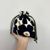 芬蘭Marimekko手作 束口袋包 束口袋 衛生棉包 golf球收納袋 罌粟花Mini Unikko 日本限定布料