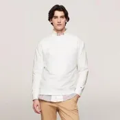 【TOMMY HILFIGER】官方旗艦館 同色調刺繡Logo大學T_白色