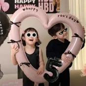 鏤空愛心+蝴蝶結+貼紙 套組 台灣現貨💖B252艾妮 生日佈置 派對佈置 結婚拍照 收涎 愛心氣球 求婚 告白 LOVE