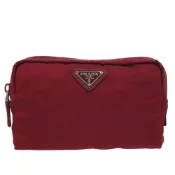 【DOKODEMO】近全新 Prada 1N0021 三角形 Logo 尼龍RED化妝包 紅色化妝包 0513 [二手] PRADA
