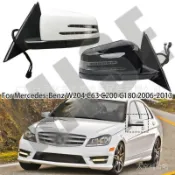 適用於賓士W204 C63 C200 C180 2006 -2013後視鏡總成