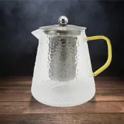 milomix 錘紋耐熱玻璃泡茶壺-900ml-1入