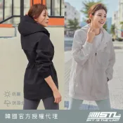 STL｜現貨｜韓國｜防潑水 防曬外套｜女 長版 縮腰 寬鬆 連帽 戶外運動機能 外套 長版 風衣｜Match Up｜多色