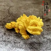 3D打印醒獅舞獅國潮辦公桌擺件手辦一體關節可活動兒童玩具禮物#新祥