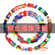 「台灣旗王」 100隻裝 綜合國旗牙籤 一次性國旗牙籤 酒吧國旗牙籤 美式餐廳 漢堡國旗牙籤 國旗水果籤