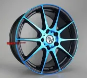 【員林 小茵 輪胎 舘】旋壓製造超輕量化正式上市! 17“ 全車系適用 7.5J 黑底藍面 (7.8Kg)
