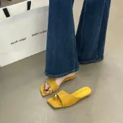 (店+)SOLE 覓厚底增高粗跟套趾涼拖鞋女外穿夏2026新款巨好看女士海邊低跟涼鞋