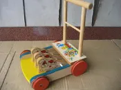 全新品 傳統 原木製 叮噹 助步車 叮噹敲敲狗 摺疊 助步車 叮噹寶貝學步車 寶寶學步車 助步車