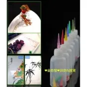【金奇屋】果醬畫瓶50毫升小巧實用蛋糕寫字拉線創意裱花壺畫瓶模具 果醬畫（含一個空瓶、七個粗細的頭）
