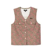 (店+)【STUSSY】215153 時尚潮流碎花圖案簡約舒適休閒帆布美式復古夏季背心 男女同款 花色