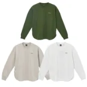 KANGOL 中性 白 卡其 軍綠 小LOGO 印花 圓領T 大學T 64551003-