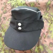 二戰德軍{逸品居獨逸專賣}美軍英軍 模型.兵人.公仔軍品1:1卍納粹德國武裝親衛隊SS.WH戰車兵軍帽!現貨!