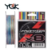 YGK FRONTIER X8 100m PE線 0.6-8號 編織線 釣線 路亞 釣魚 磯釣 遠投 海釣 船釣