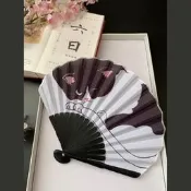【原廠品質驗證】小扇子日式和風棉布折扇子折疊小貓咪山茶花貝殼扇隨身便攜古風夏