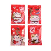 2020年招財貓包裝袋,熱封袋10*7公分50入25元,結婚,過年,婚禮小物,牛軋糖餅平口袋,雪Q餅,雪花餅點心袋