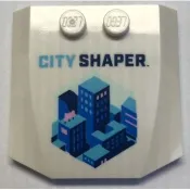 磚家 LEGO 樂高 白色 4x4 CITY SHAPER 印刷 引擎蓋 車頂 45809 45677pb118