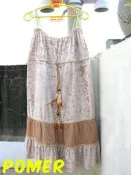 ☆POMER☆日本特色小店購 獨特風格個性女孩 好美蕾絲肩帶 印第安羽毛裝飾 大地色系 絨布材質荷葉蛋糕裙擺 設計感洋裝