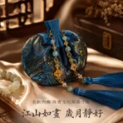 🍵珍泰養生 金絲綢緞 香囊袋 漢服佩飾 束口袋 小香包 流蘇吊飾 珠寶玉石收藏袋 婚禮小物 香包空袋 香包袋 台灣現貨