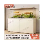 (店+)魚缸底櫃 客廳隔斷櫃 定製實木魚缸底櫃水族箱超白缸仿ADA客廳隔斷櫃簡約承重底座架子