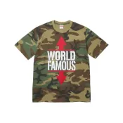 (店+)【Supreme】SUP-SS26-010 Supreme SS26 WEEK1 World Famous Tee 經典迷彩字母短袖T恤 男女同款