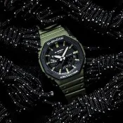 【CASIO 卡西歐】G-SHOCK 農家橡樹 強悍八角形錶殼電子錶-軍綠(GA-2110SU-3A)