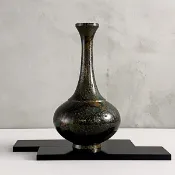 日本高岡銅器長首壽型 銅花瓶-華京色 插花 花道 家飾 福介商店