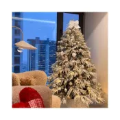 (店+)純PE植絨白色南洋杉聖誕樹節慶裝飾品 櫃窗場景DIY氛圍佈置