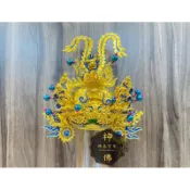 【神佛佛具】🎊特價中🎊串珠水鑽安金紙帽 太子帽 太子冠 太子盔 太子 太子元帥 中壇元帥 三太子 神明帽 5寸 7寸