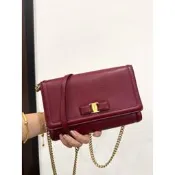 Salvatore Ferragamo 菲拉格慕 Vara Bow WOC 蝴蝶結 紅色 側背包 斜背包 肩背包 鏈條包