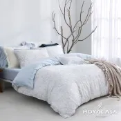HOYACASA  自然脈動琉璃天絲兩用被床包六件組-霧嶼(雙人)
