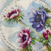 【蒂瑪拼貼】花系列 水彩花 波斯菊 蝶古巴特手工藝~進口餐巾紙~台中蝶谷巴特工作室~Decoupage材料