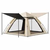 (店+)【星優】免搭建帳篷 露營帳篷 戶外帳篷 速開帳篷 黑膠帳篷 家庭戶外防水防蚊帳篷（99%阻隔紫外線 細紗網防蚊蟲 ）
