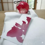 (店+)會津喜多方水晶玻璃風鈴-金魚(大)