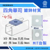 〈附發票〉【晨榮牌】3/8“ 1/2” 鍍鋅 四角華司 四角墊片 方型華司 方塊華司 一孔華司 平華司 C型鋼平面 型鋼