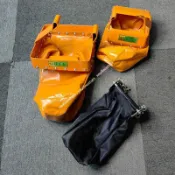 環鏈電動葫蘆鏈條袋開口式收納袋天車吊機布袋窄口鏈袋適用於工業倉儲起重機防塵耐磨配件台灣適用吊掛收納工廠