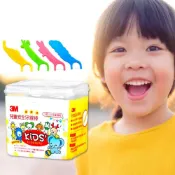 (店+)【CHARA 微百貨】3M 兒童 安全 牙線 牙線棒 盒裝 66入